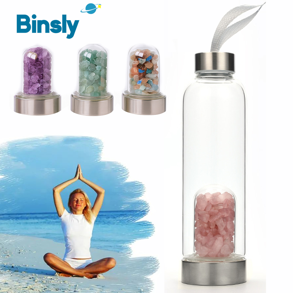 천연 크리스탈 유리 물병, 보석 인퓨저 포함, 로즈 쿼 - Rose Water Spray 리뷰 및 가격